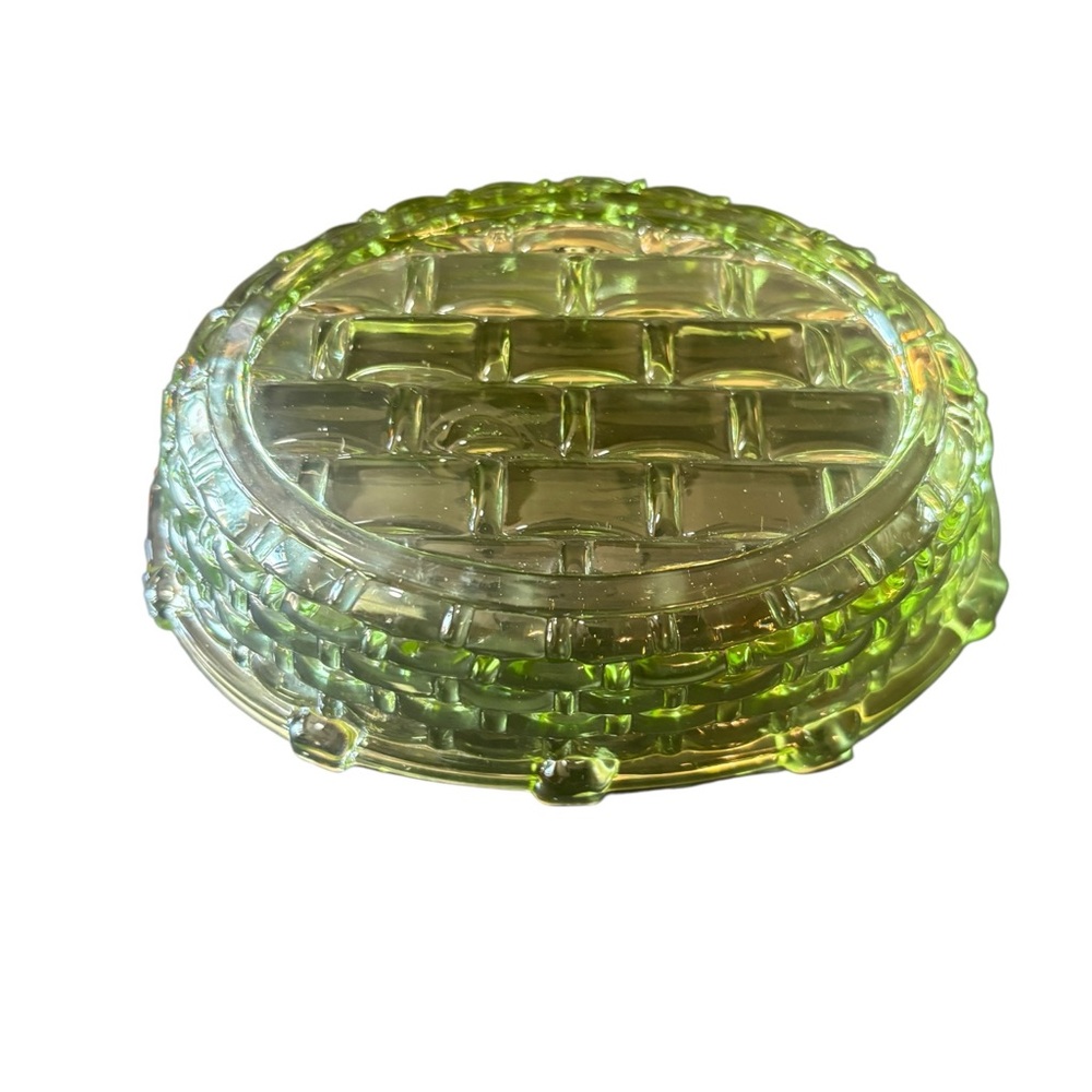 Green Bunny Candy Jar Trinket Dish with Lid nesting Easter - Picture 5 of 14